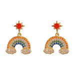 Crystal Star Rainbow Drop Earrings