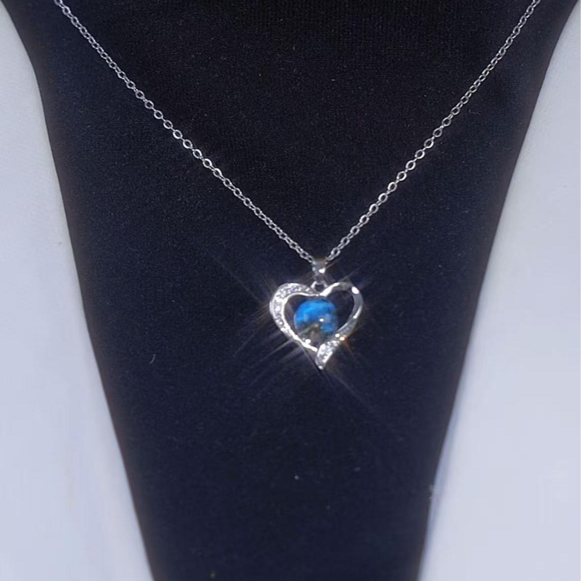 Crystal Starry Sky Stone Temperature-Sensitive Pendant Necklace