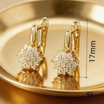 Crystal Sunflower French Ear Cuffs