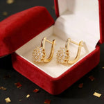 Crystal Sunflower French Ear Cuffs