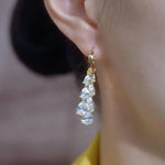 Crystal Tassel Hoop Earrings