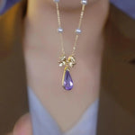 Crystal Teardrop Necklace