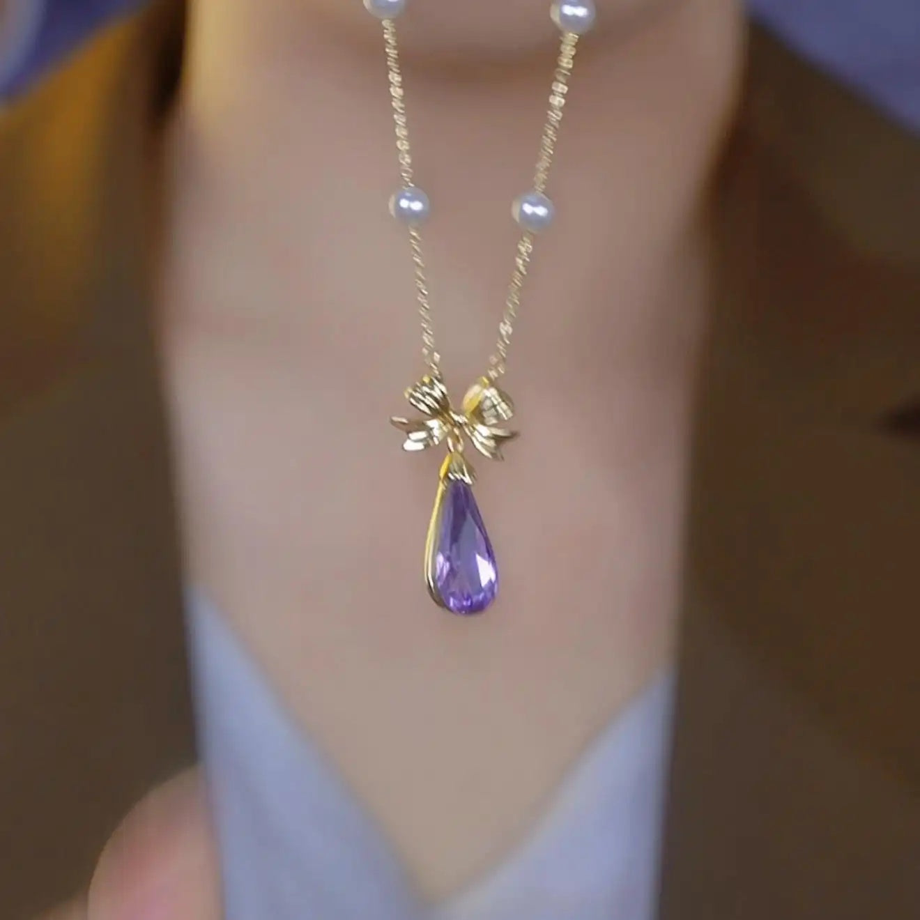 Crystal Teardrop Necklace