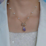 Crystal Teardrop Necklace