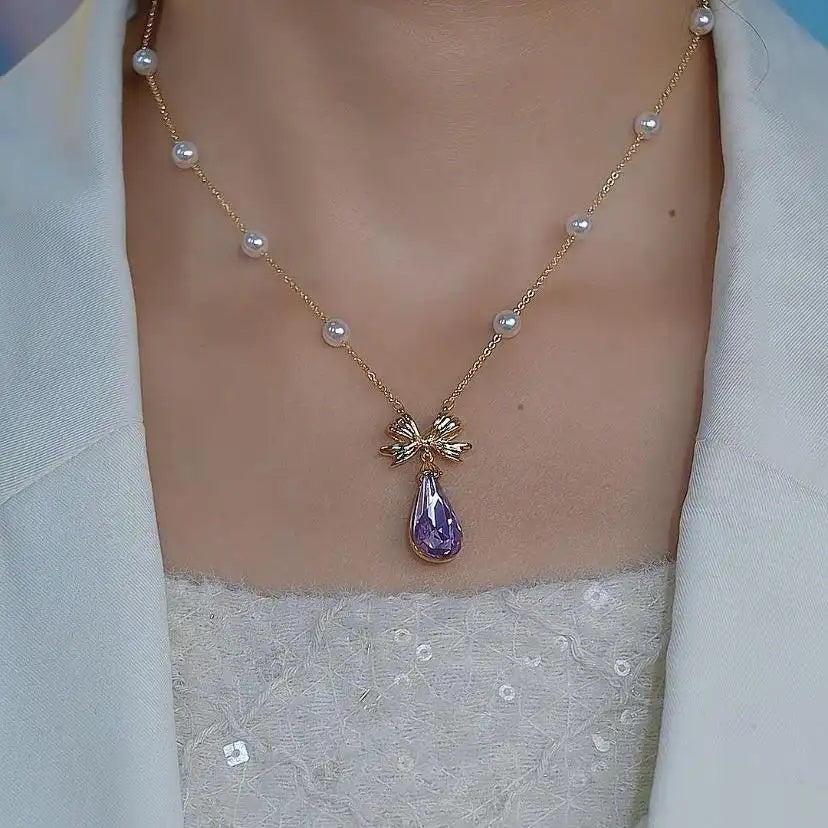Crystal Teardrop Necklace