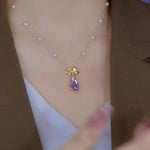 Crystal Teardrop Necklace