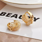 Crystal Twist Openwork Hoop Earrings