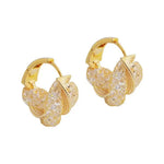Crystal Twist Openwork Hoop Earrings