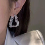Crystal Wheat Front Back Ear Earrings