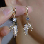 Crystal Wheat Stud Earrings