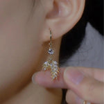 Crystal Wheat Stud Earrings