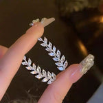 Crystal Wheat Tassel Bar Drop Earrings
