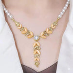 Crystal Wheat Tassel Sweater Chain Necklace