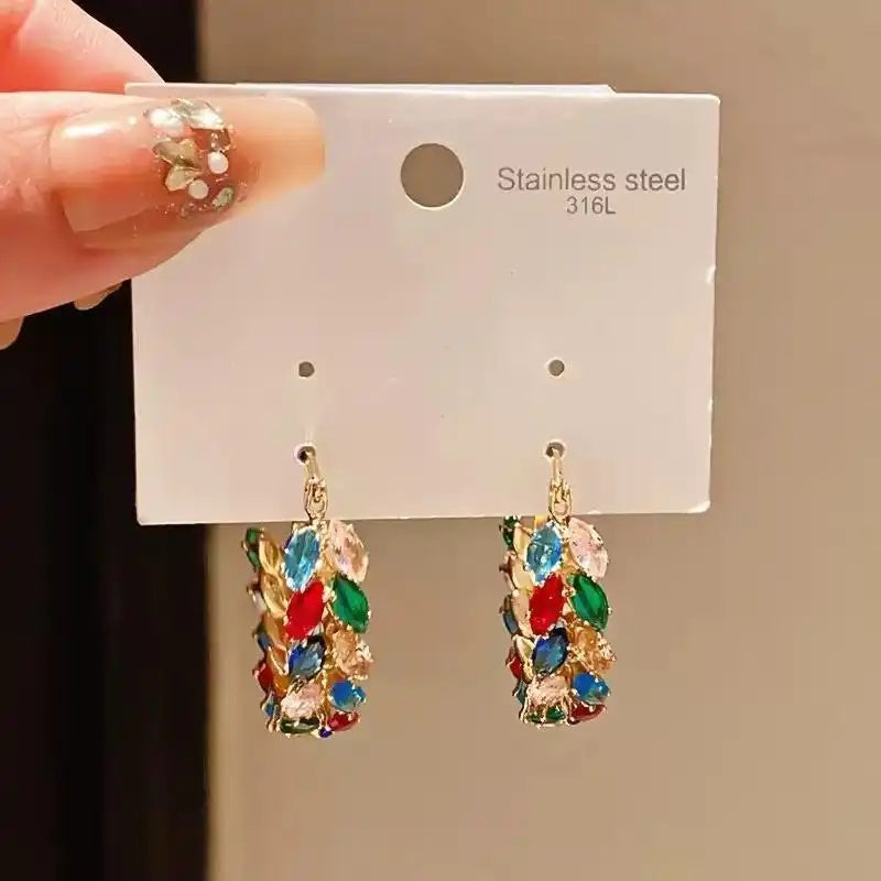 Crystal Wheat Y2k Minimalist Ear Cuffs