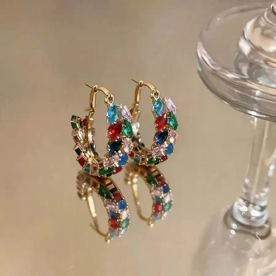 Crystal Wheat Y2k Minimalist Ear Cuffs