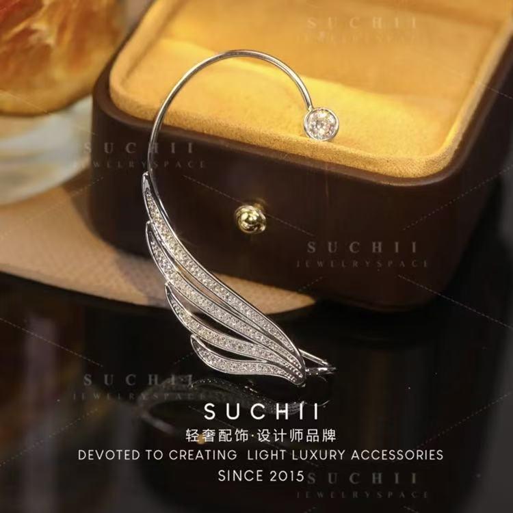 Crystal Wing No Piercing Ear Cuffs