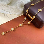 Crystal Y-Shaped Tassel Sweater Chain Necklace