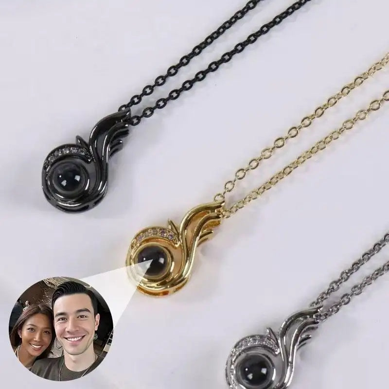 Custom Photo Angel Wing Necklace