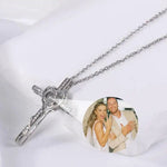 Custom Photo Cross Necklace