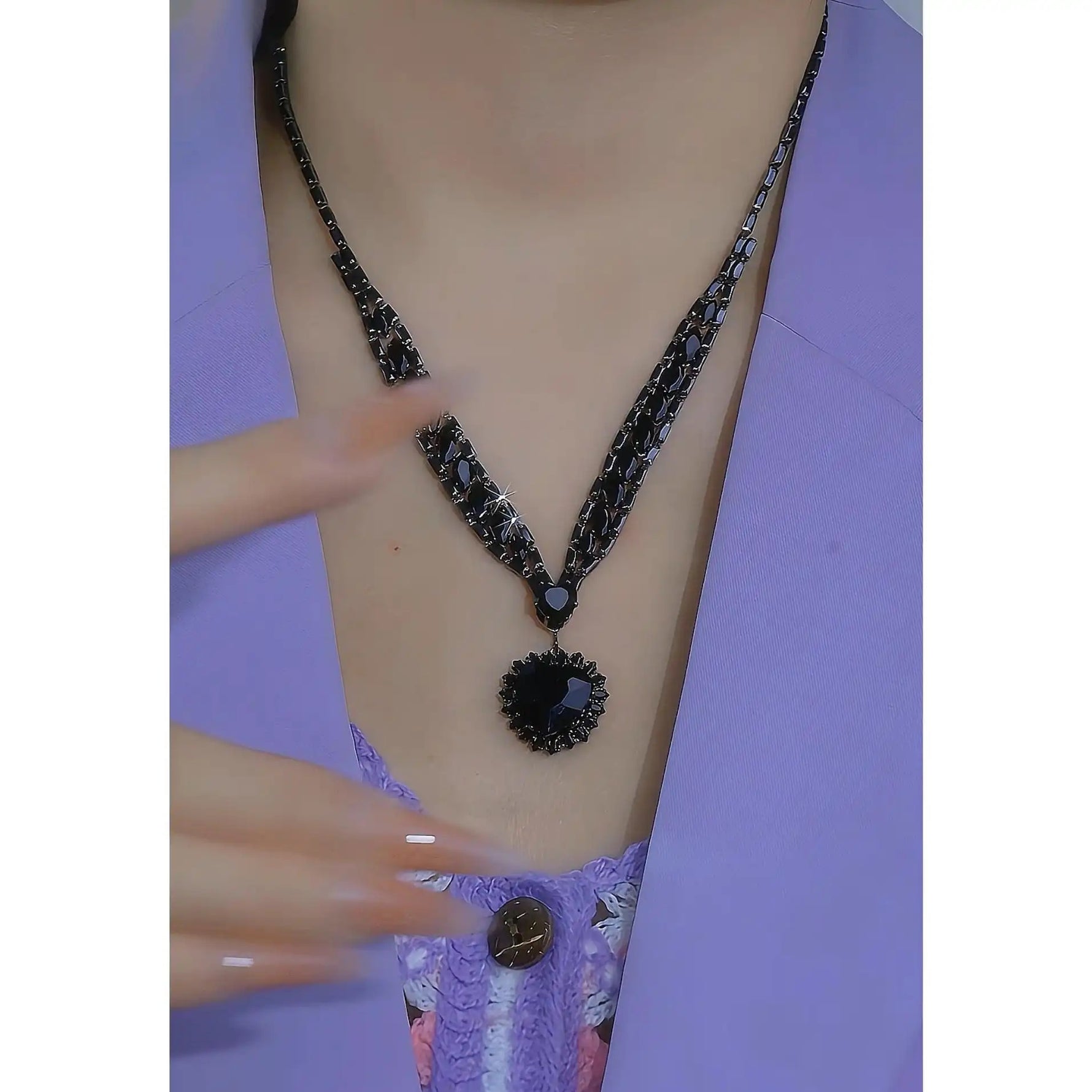 Dazzling Ocean Heart Crystal Bridal Jewelry Set