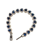 Deep Blue Heart Bracelet