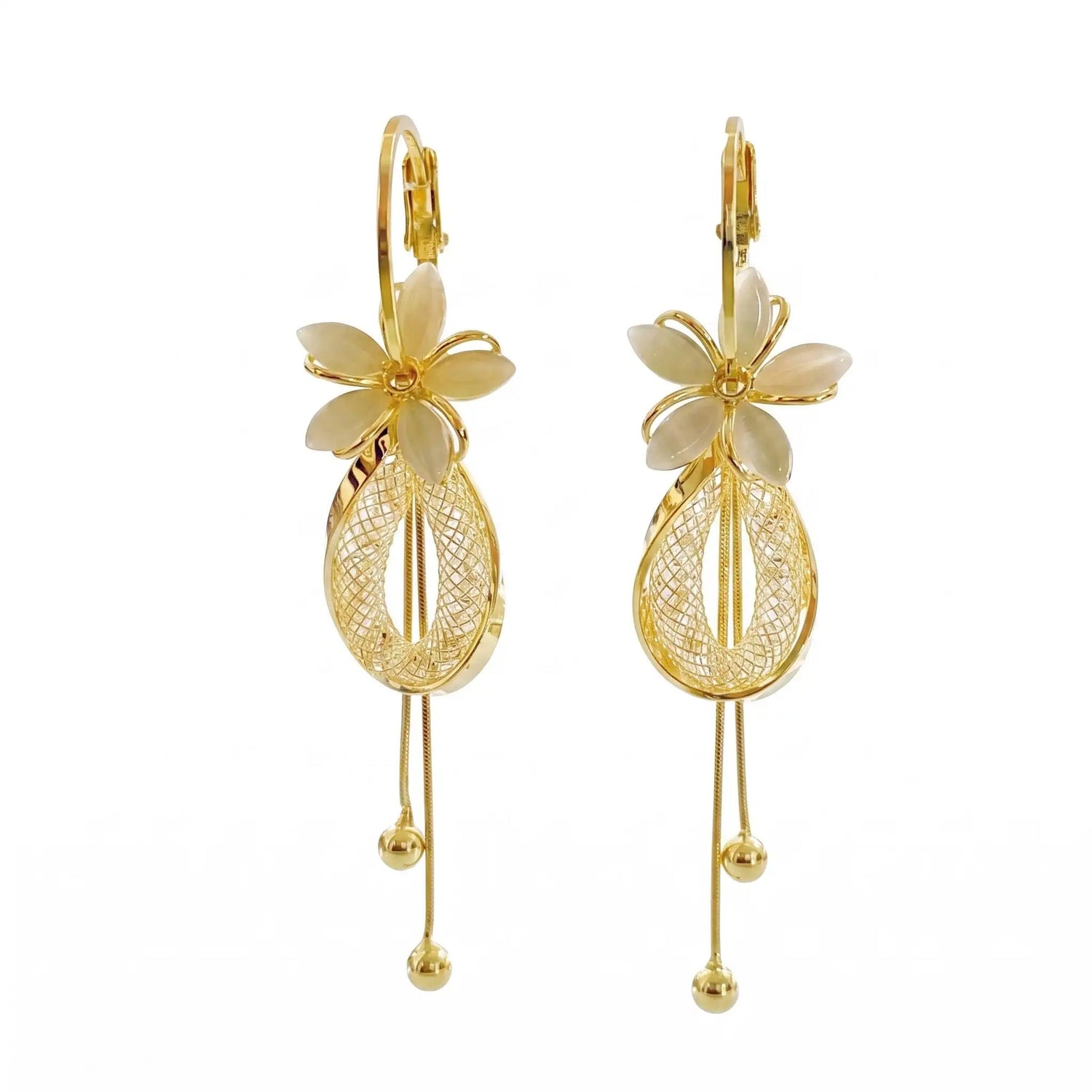 Deni Multi-Way Floral Long Tassel Drop Earrings