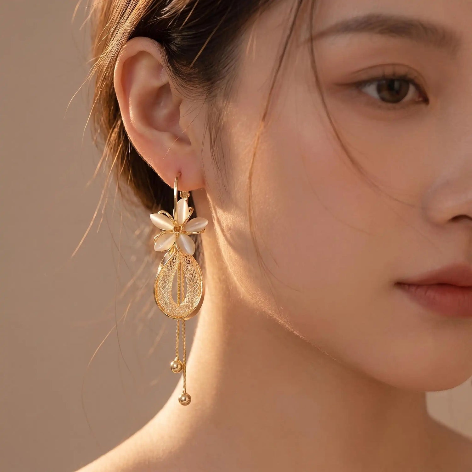 Deni Multi-Way Floral Long Tassel Drop Earrings