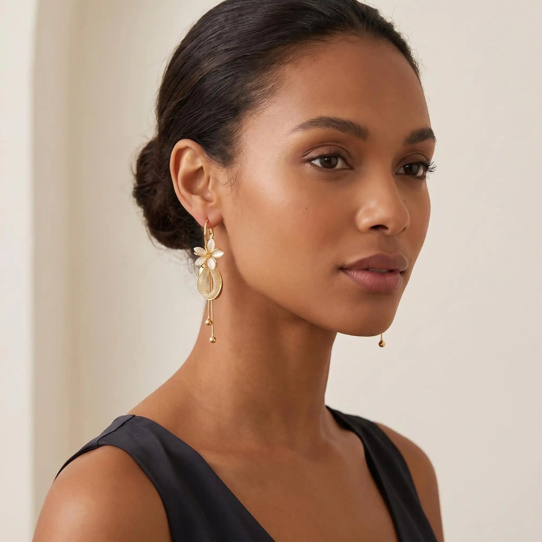 Deni Multi-Way Floral Long Tassel Drop Earrings