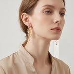 Deni Multi-Way Floral Long Tassel Drop Earrings