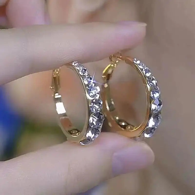 Designer Exclusive Crystal Hoop Earrings