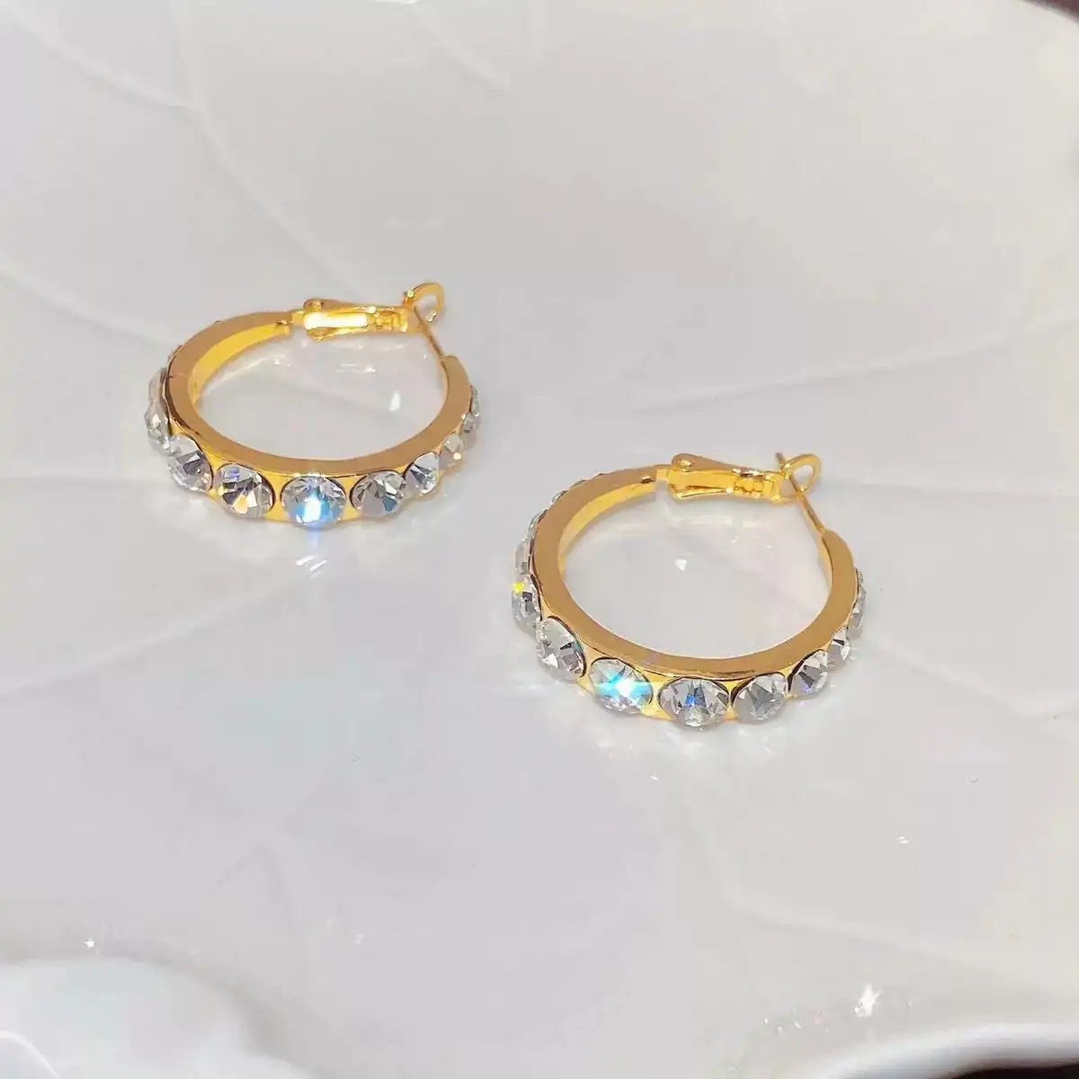 Designer Exclusive Crystal Hoop Earrings