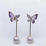Detachable Pearl Long Sense Tassel Drop Earrings