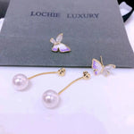 Detachable Pearl Long Sense Tassel Drop Earrings
