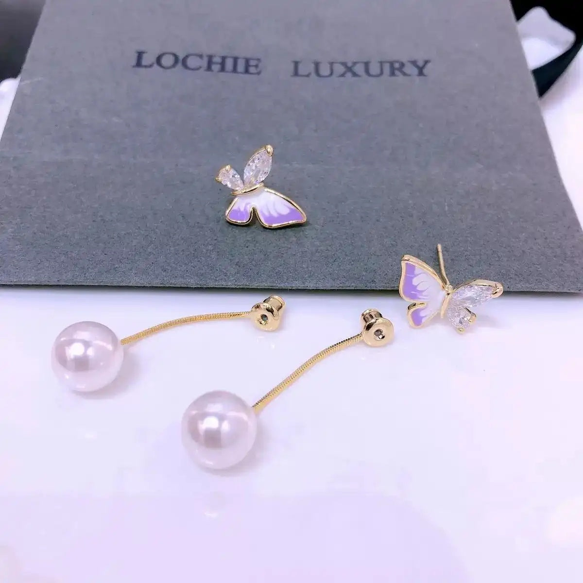 Detachable Pearl Long Sense Tassel Drop Earrings
