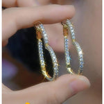 Diamond-Embellished Heart Perfect for Daily Earrings