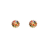 Dopamine Crystal Flower Minimalist Stud Earrings