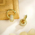 Double Crystal Round Hoop Earrings