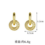 Double Crystal Round Hoop Earrings