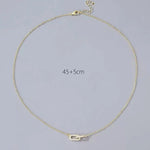 Double Ellipse Interlocking Double Diamonds Necklace