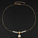 Double Layer Beaded Pearl Necklace
