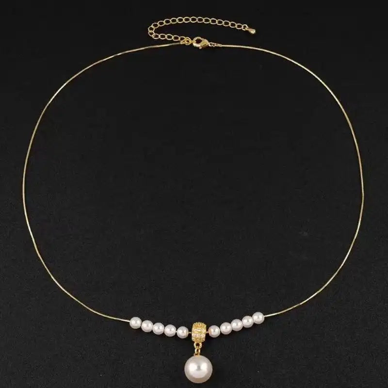 Double Layer Beaded Pearl Necklace