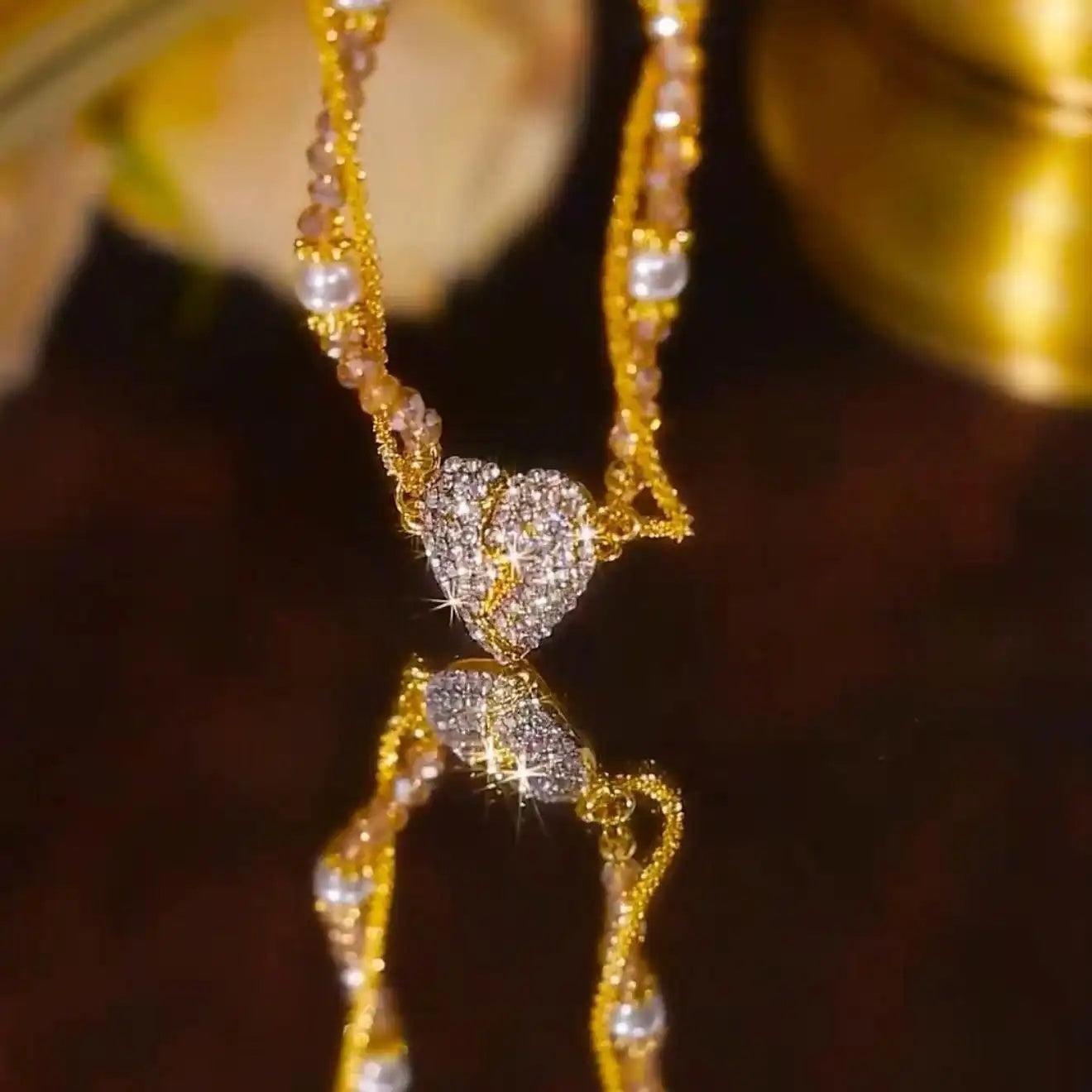 Double Layer Magnetic Heart Necklace