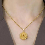 Double Layer Rose Flower Necklace