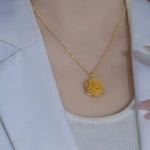 Double Layer Rose Flower Necklace