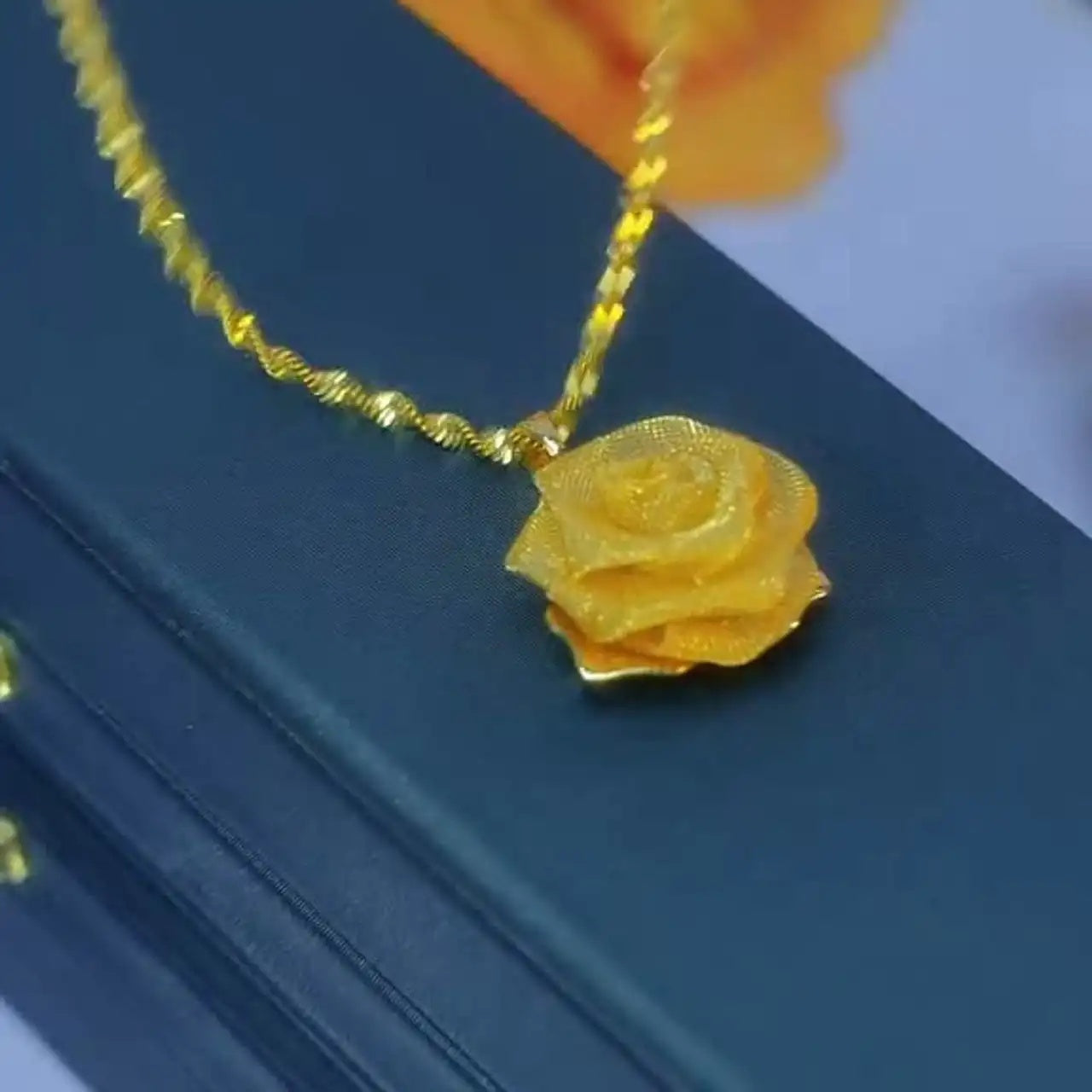 Double Layer Rose Flower Necklace