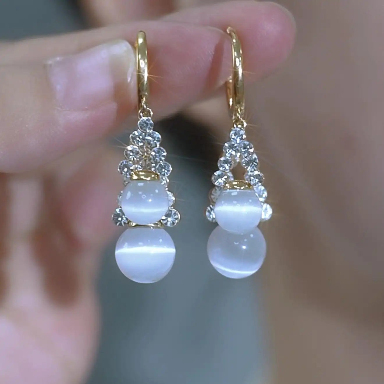 Double-Layer Teardrop Drop Earrings