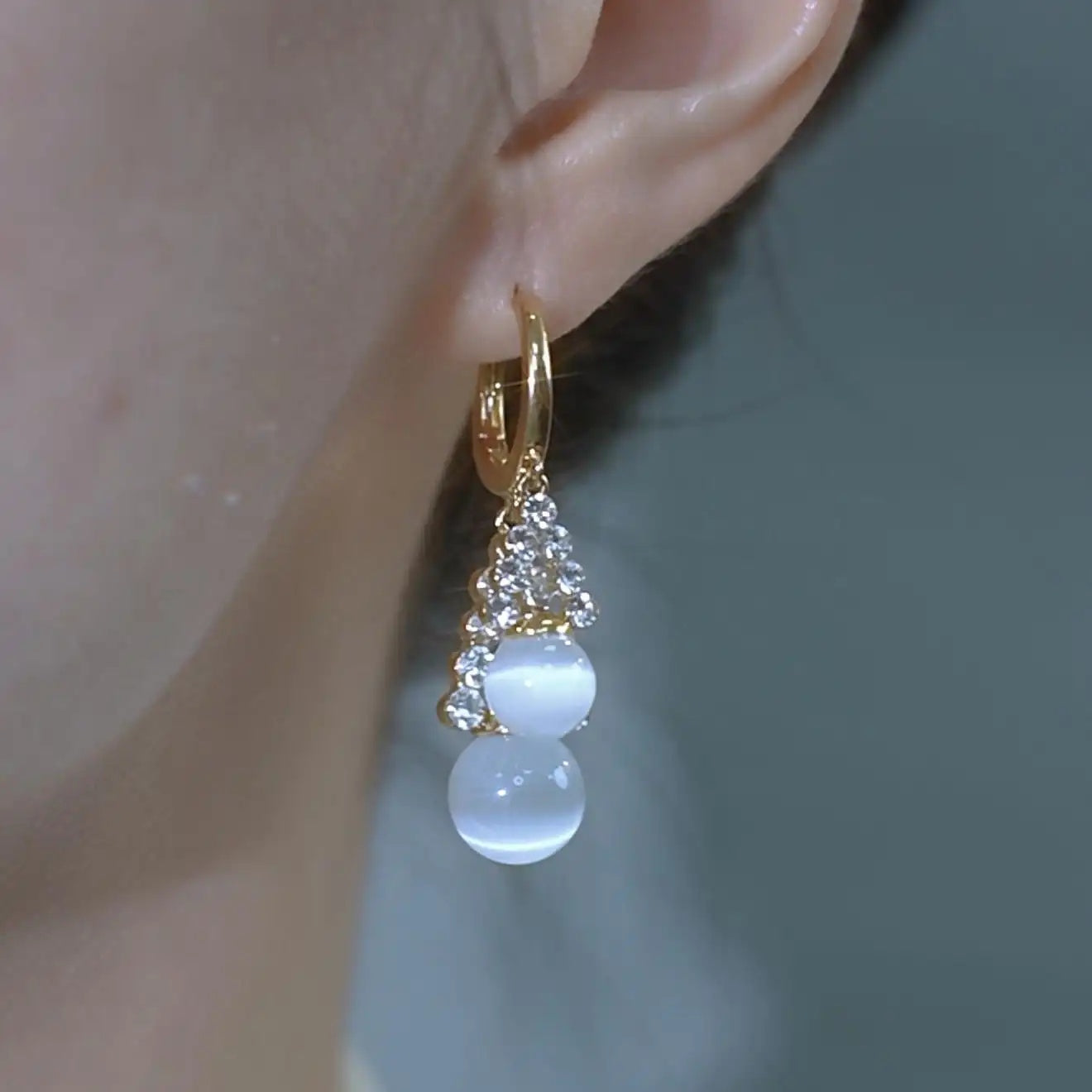 Double-Layer Teardrop Drop Earrings