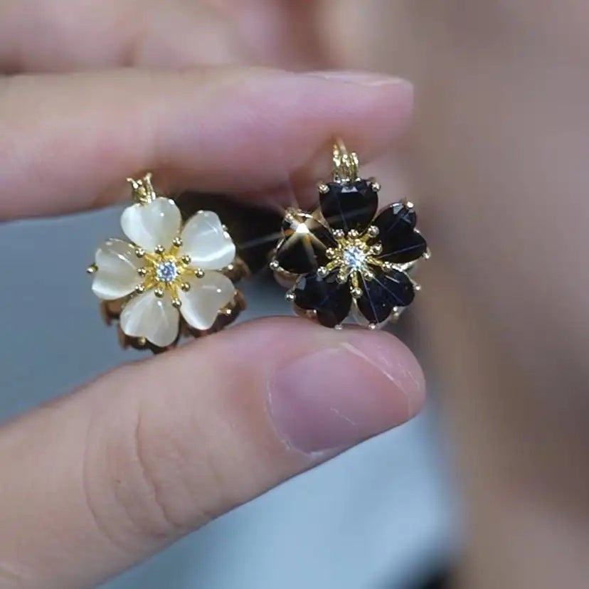 Double-Sided Floral Earrings