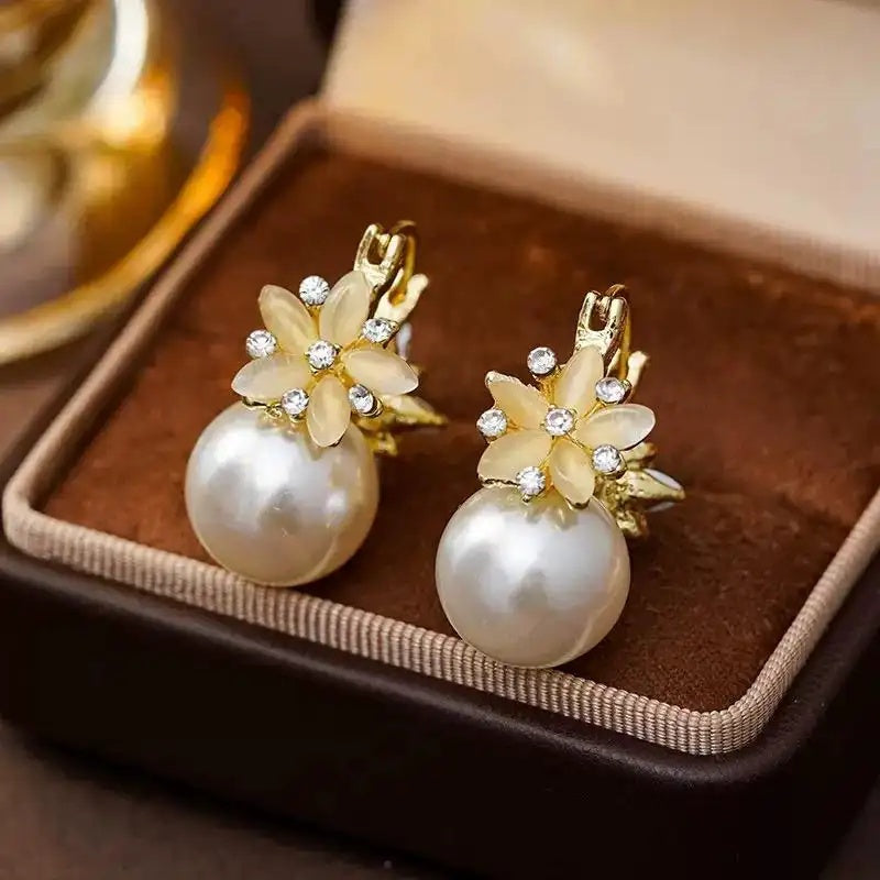Double-Sided Flower French Two-Way Wear Earrings