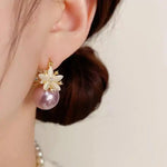 Double-Sided Flower French Two-Way Wear Earrings